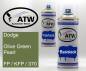 Preview: Dodge, Olive Green Pearl, FP / KFP / 370: 400ml Sprühdose + 400ml Klarlack - Set, von ATW Autoteile West.